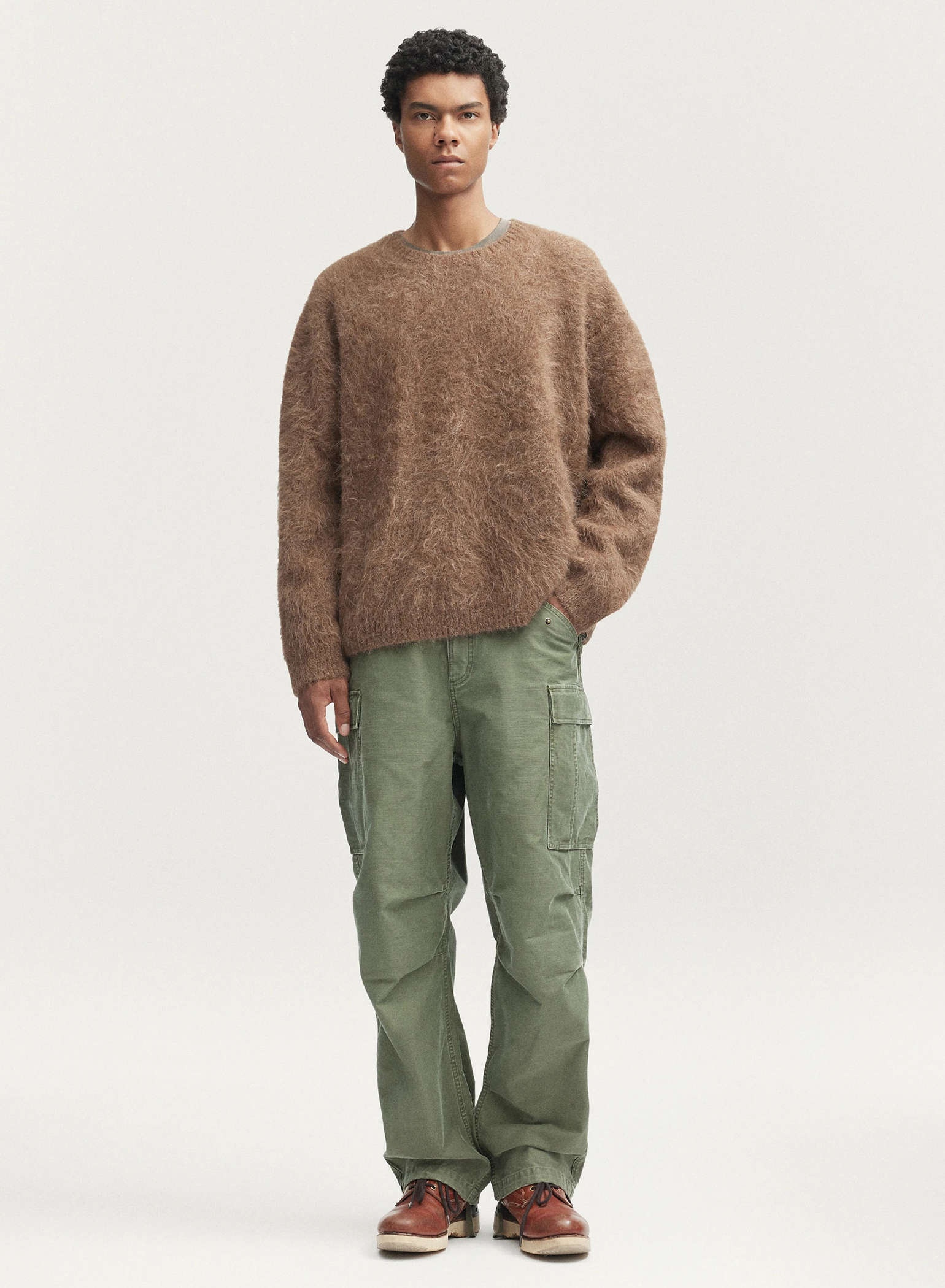 パンツ archive docking leather cargo pants MILITARY SUIT DOCKING CARGO PANTS