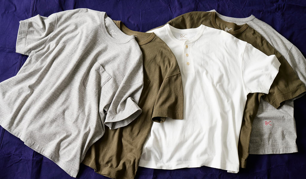 a IN U SLUB POCKET TEE & a IN U HENLEY NECK TEE